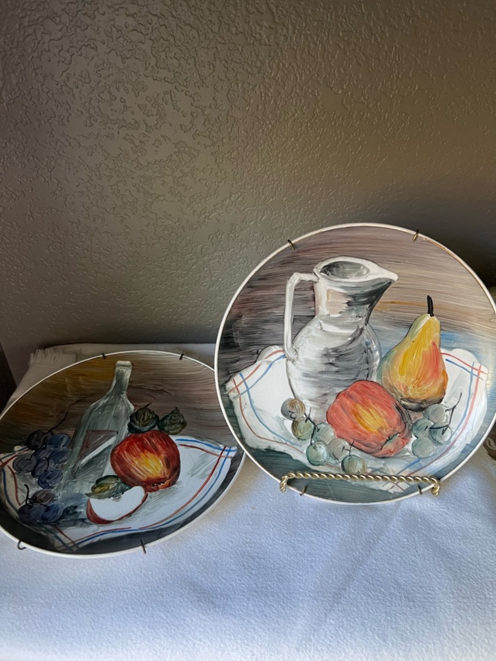 Vintage Wine and fruit wall hanging plates , Argentina